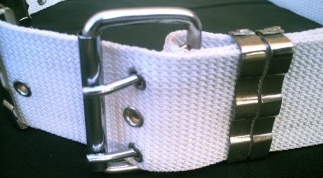 Web Belt Silver Buckle